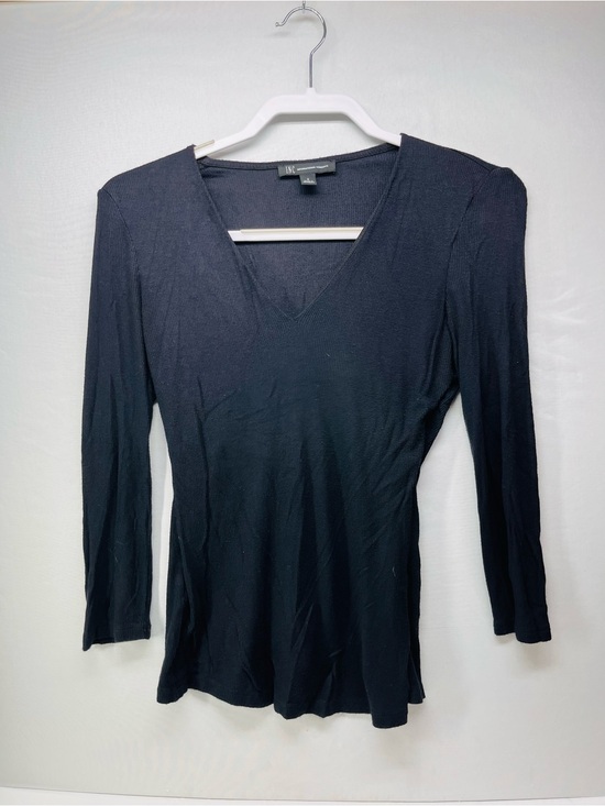 INC International Concepts Tops - INC International Concepts Black V-Neck Long Sleeve Tee